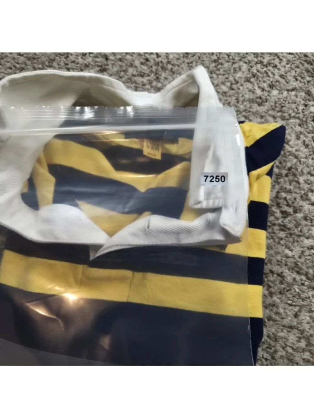 Polo Ralph Lauren Shirt Boys Medium 10-12 Striped Rugby Long Sleeve  Collared - Picture 7 of 7